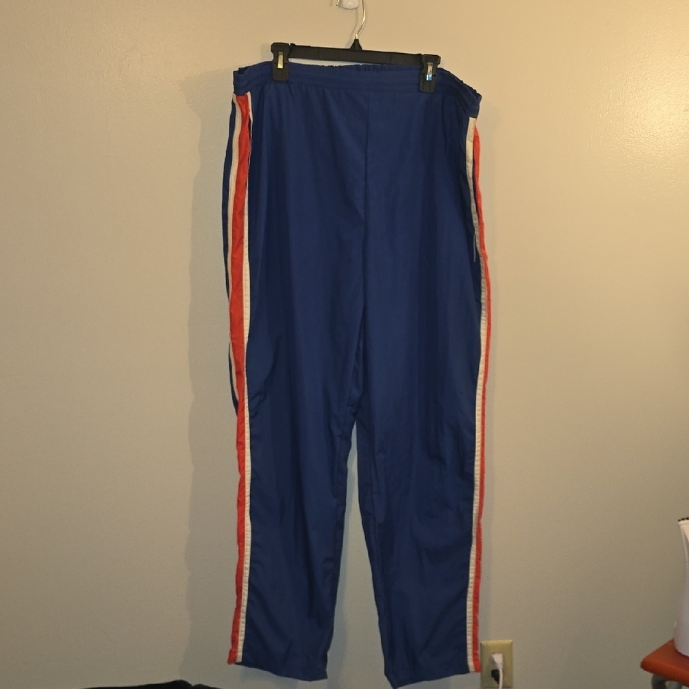 Men's Blue Work Pants with Red and White Stripes Valvoline Vintage 90s 00s LOT O